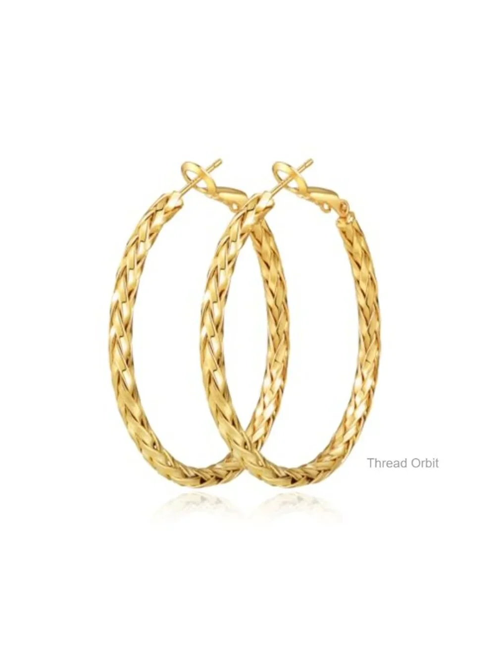 925 Sterling Silver Twisted Hoop Earrings Lightweight Hypoallergenic Post